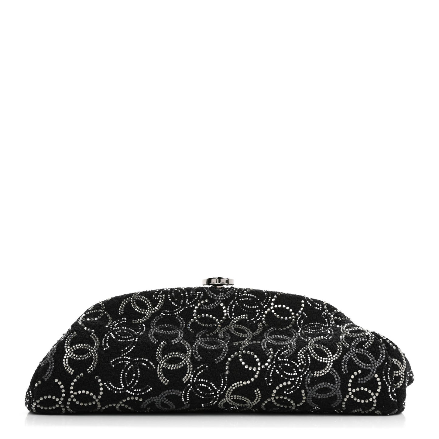 Tweed Strass Pudong Clutch Black