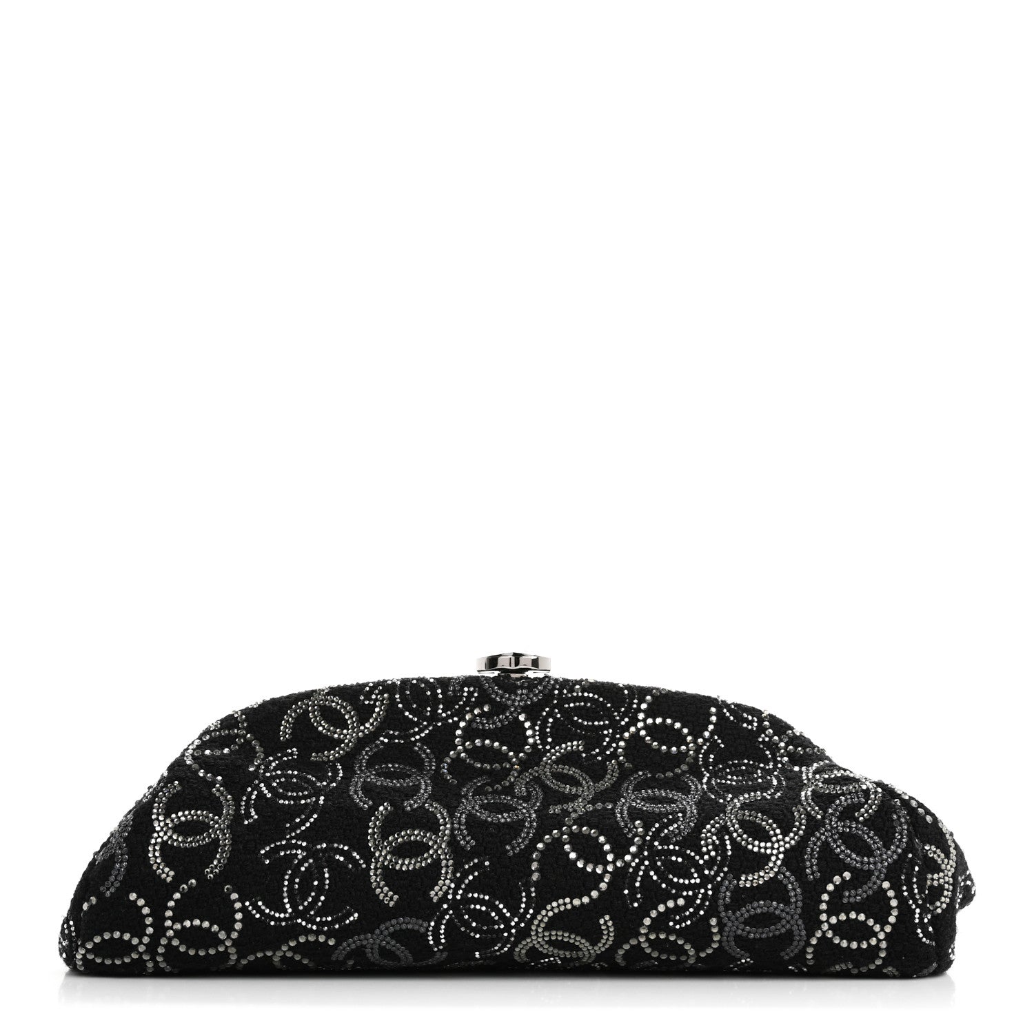 Chanel Tweed Strass Pudong Clutch Black 1 of 7