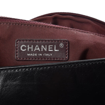 Chanel Glazed Calfskin Quilted Medium Coco Boy Flap Black 7 of 14