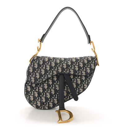 Christian Dior Oblique Saddle Bag Blue 1 of 10