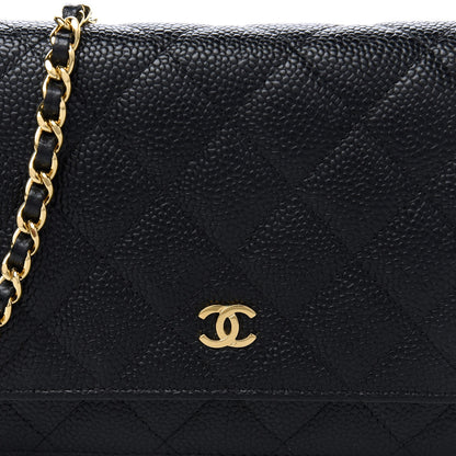 Chanel Caviar Quilted Wallet On Chain WOC Black 11 of 12