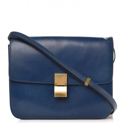 Celine Smooth Calfskin Large Classic Box Flap Bag Slate Blue 1 of 16