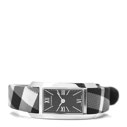 Burberry Stainless Steel Calfskin 20mm Heritage Nova Check Quartz Watch Black BU1080 2 of 4