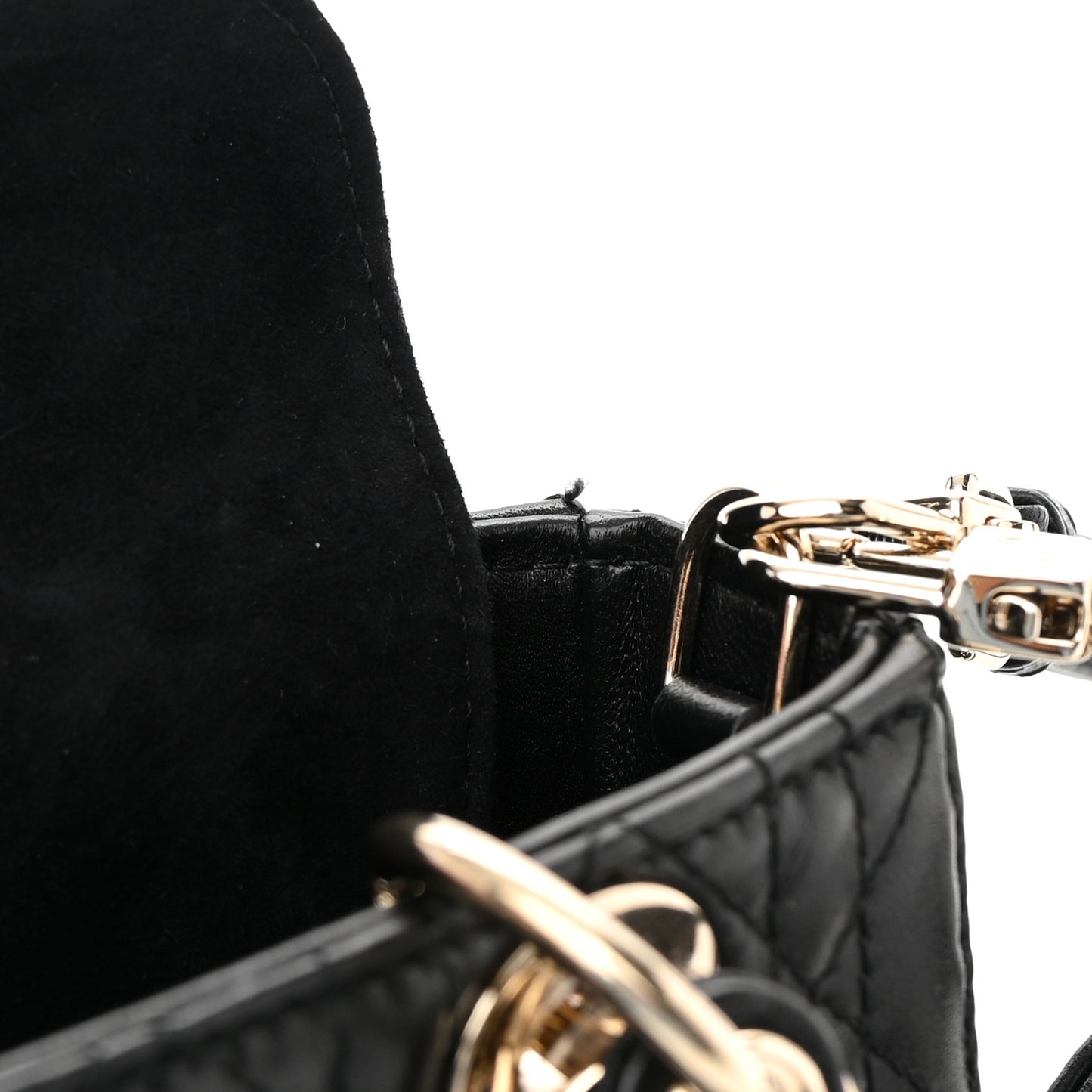 Lambskin Cannage Micro Lady D-Joy Black
