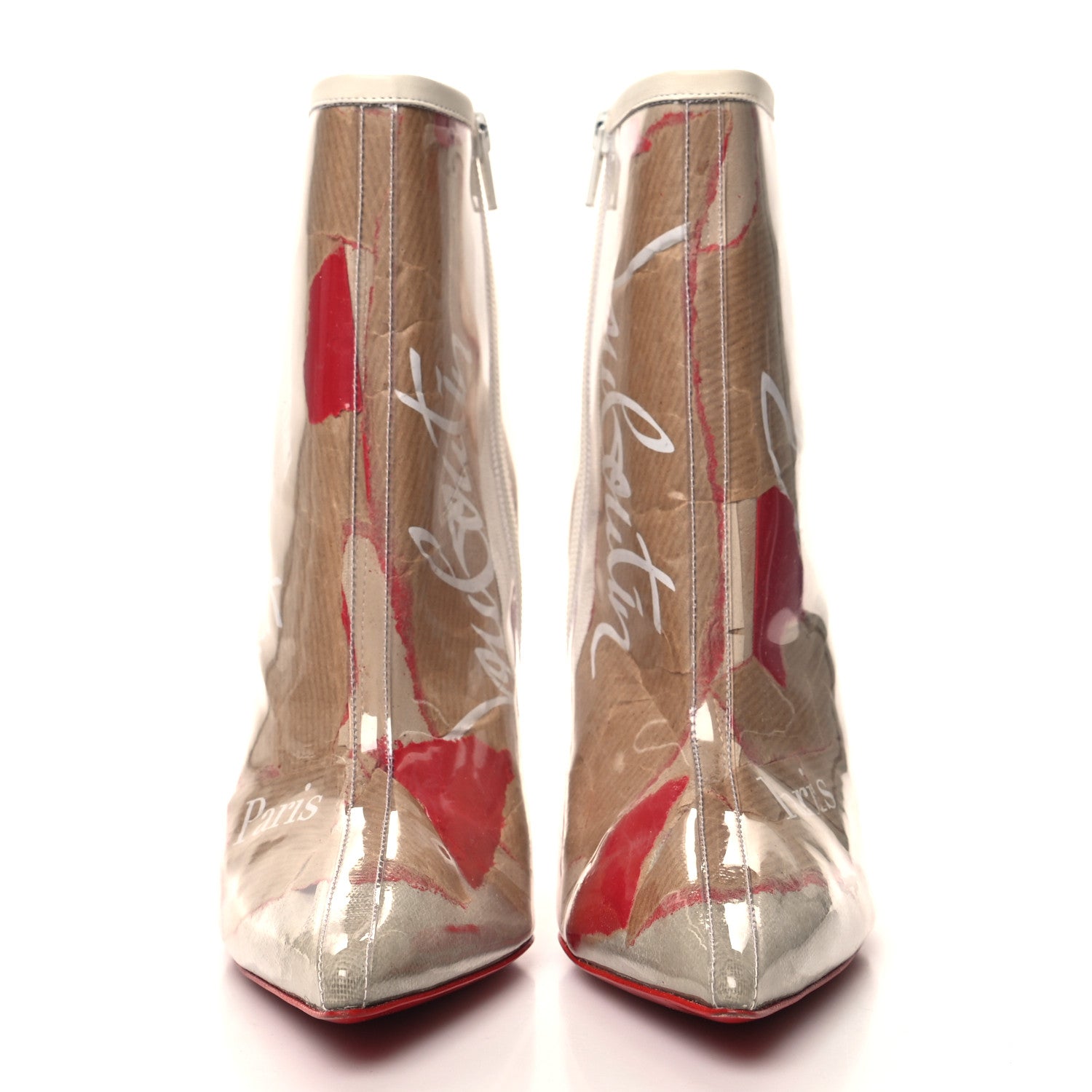 Christian Louboutin PVC Loubi So Kate Booty 100 Ankle Boots 38 Kraft 2 of 8