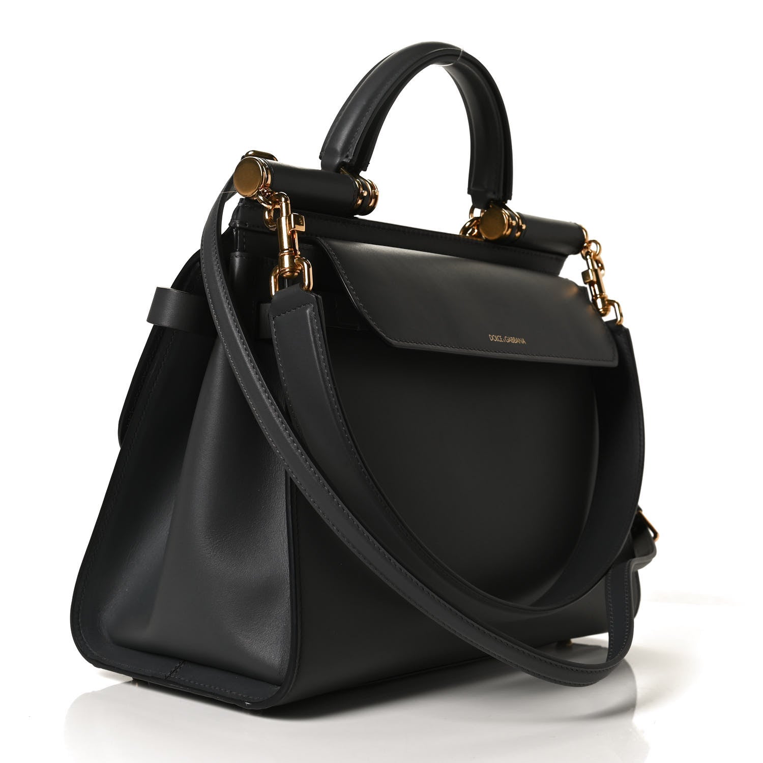 Dolce & Gabbana Vitello Morbido Large Sicily 58 Bag Grey 3 of 12