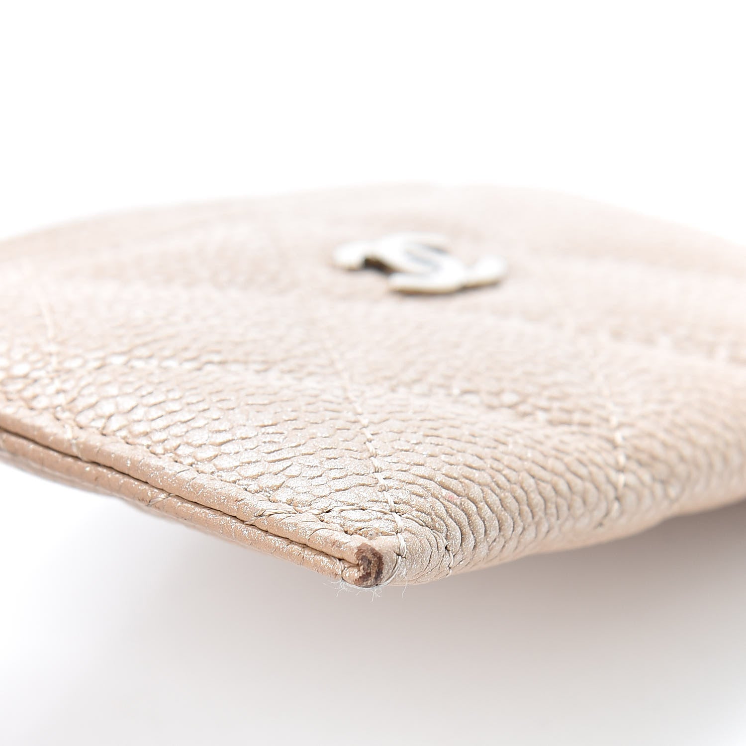 Chanel Iridescent Caviar Quilted Card Holder Beige 9 of 13