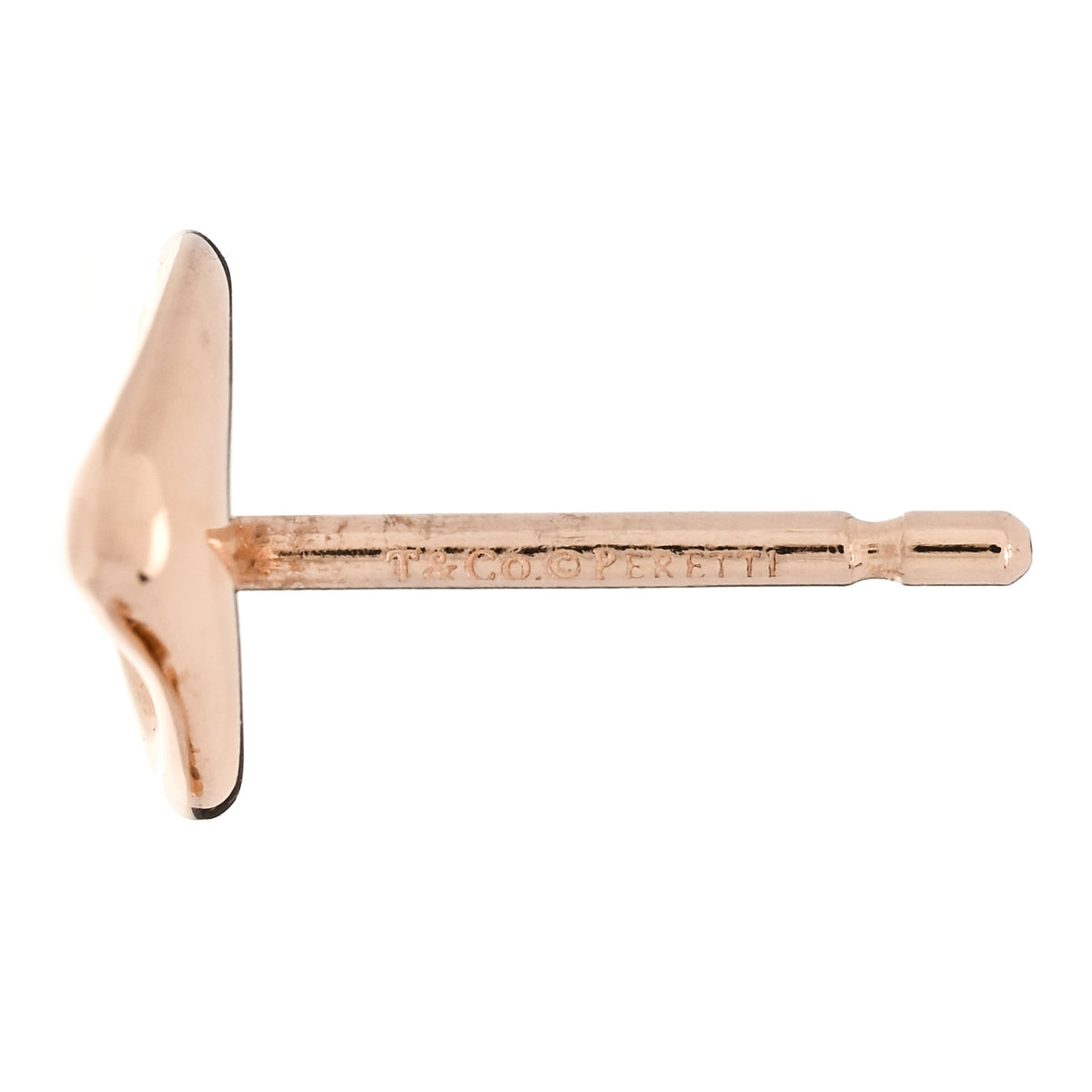 Tiffany 18K Rose Gold 7mm Elsa Peretti Open Heart Earrings 4 of 6