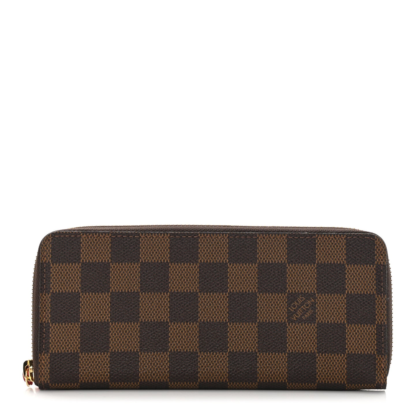 Damier Ebene Clemence Wallet Cherry