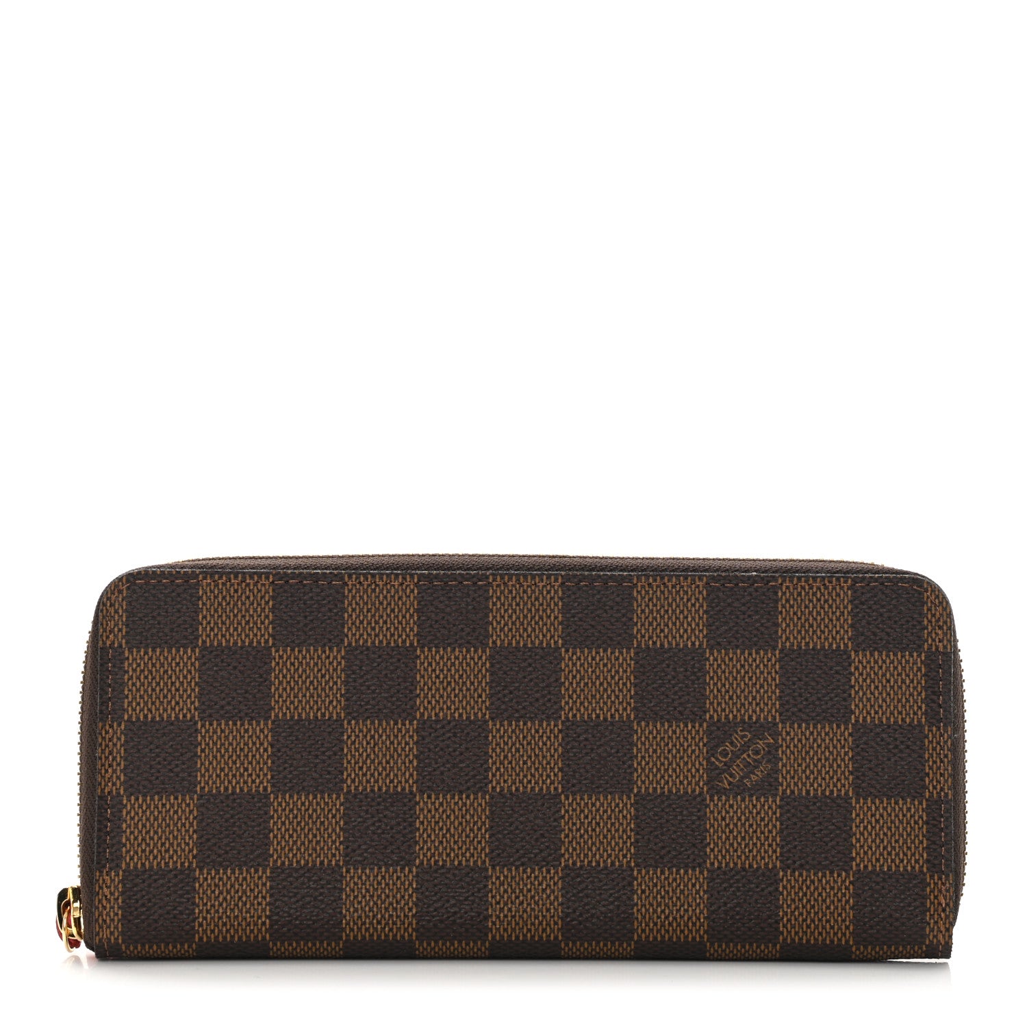 Louis Vuitton Damier Ebene Clemence Wallet Cherry 1 of 8
