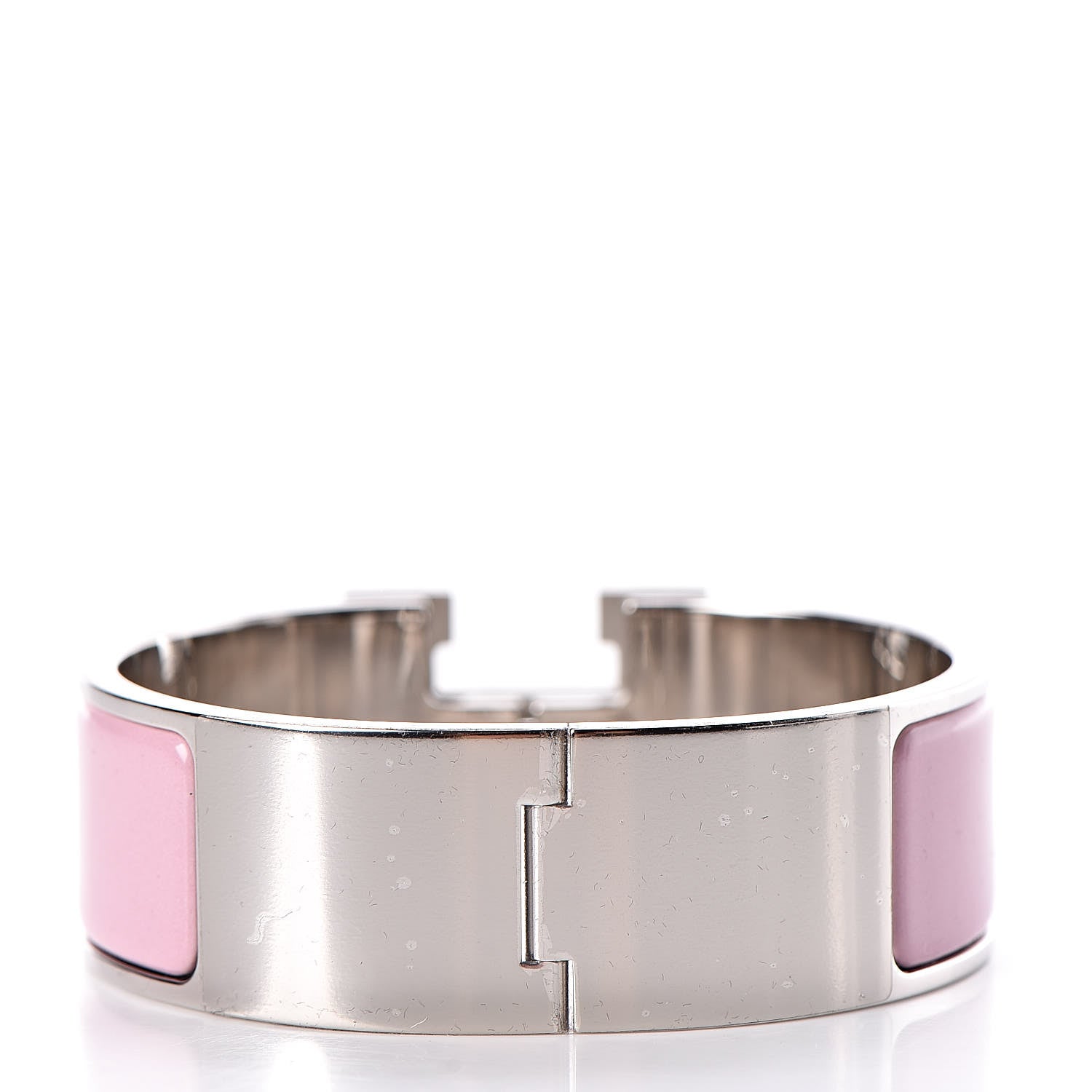 Hermes Enamel Wide Clic Clac H Bracelet PM Rose Cassata 4 of 4