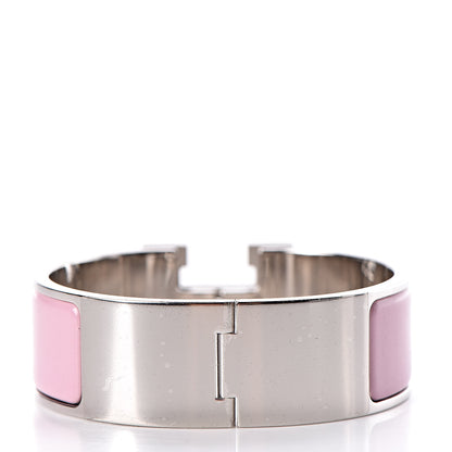 Hermes Enamel Wide Clic Clac H Bracelet PM Rose Cassata 4 of 4