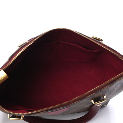 Louis Vuitton Damier Ebene Cuir Taurillon Hyde Park Fuchsia 4 of 4