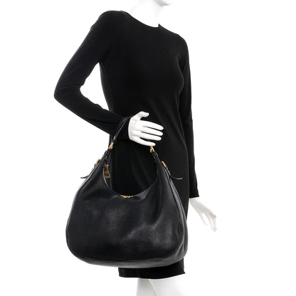 Prada Vitello Daino Hobo Nero Black 2 of 8