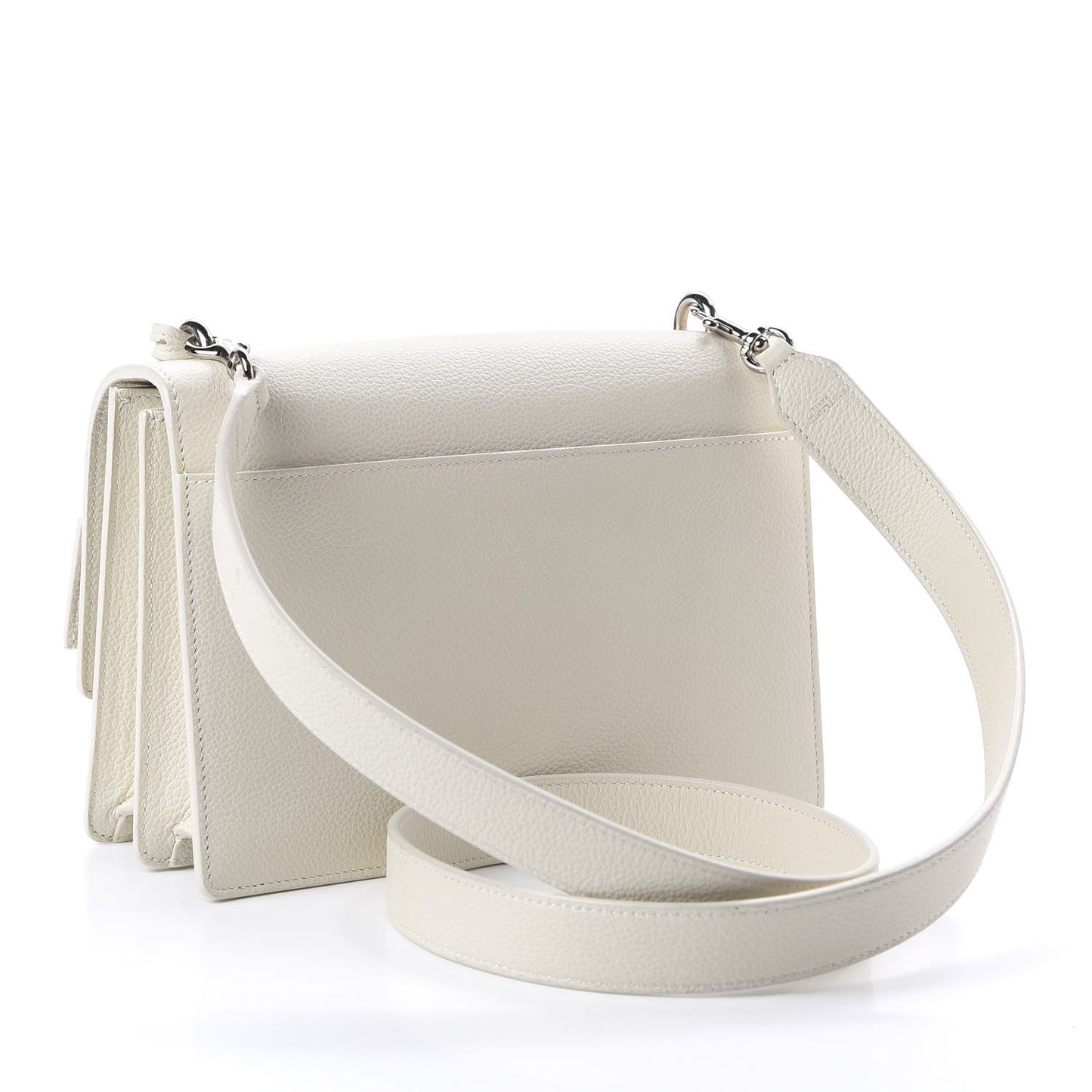 Calfskin Medium Monogram Sunset Dove White