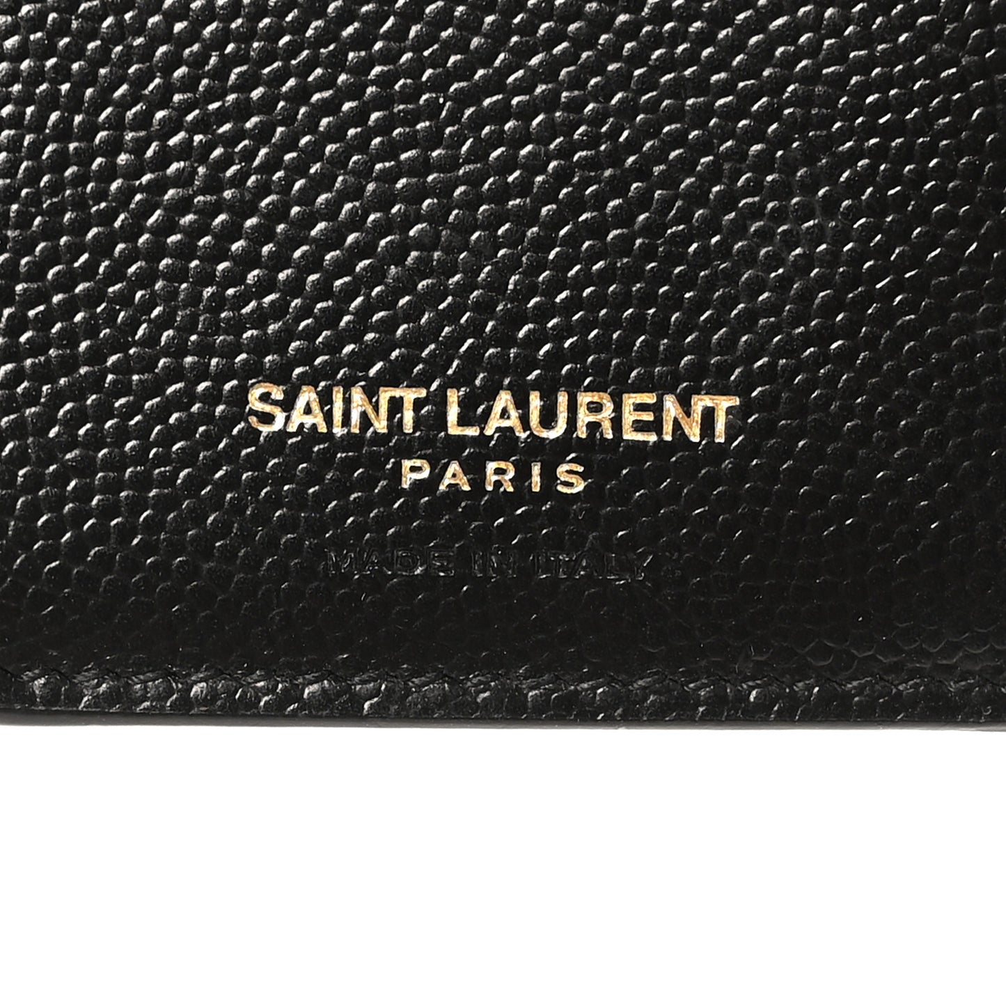 Grain De Poudre Textured Mixed Matelasse Triquilt Small Monogram Envelope Wallet Black