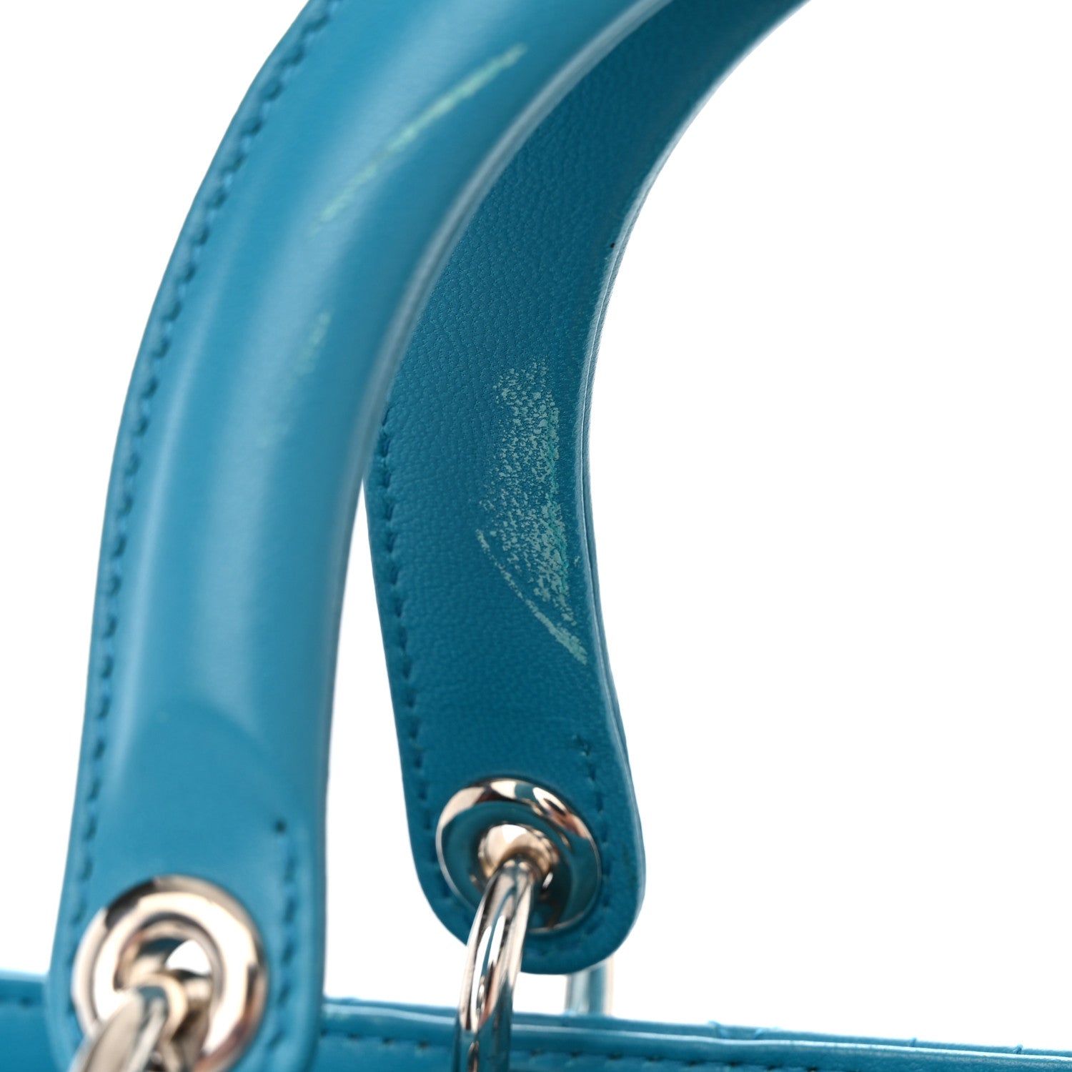 Christian Dior Lambskin Cannage Large Lady Dior Turquoise 13 of 21