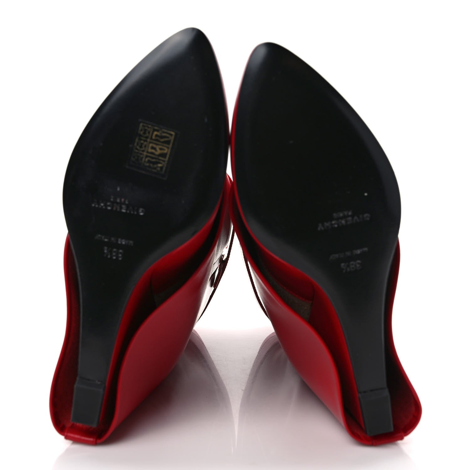 Givenchy Calfskin Shark Lock Ankle Boots 38.5 Red 5 of 7