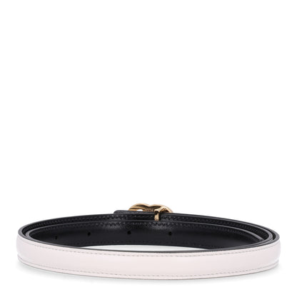 Chanel Calfskin CC Reversible Thin Belt 85 White Black 3 of 9