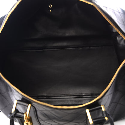 Chanel Calfskin Stitched Duffel Bag Black 4 of 8