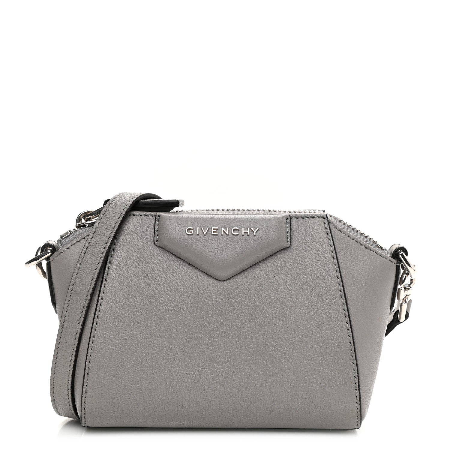 Givenchy Sugar Goatskin Nano Antigona Pearl Grey 1 of 9