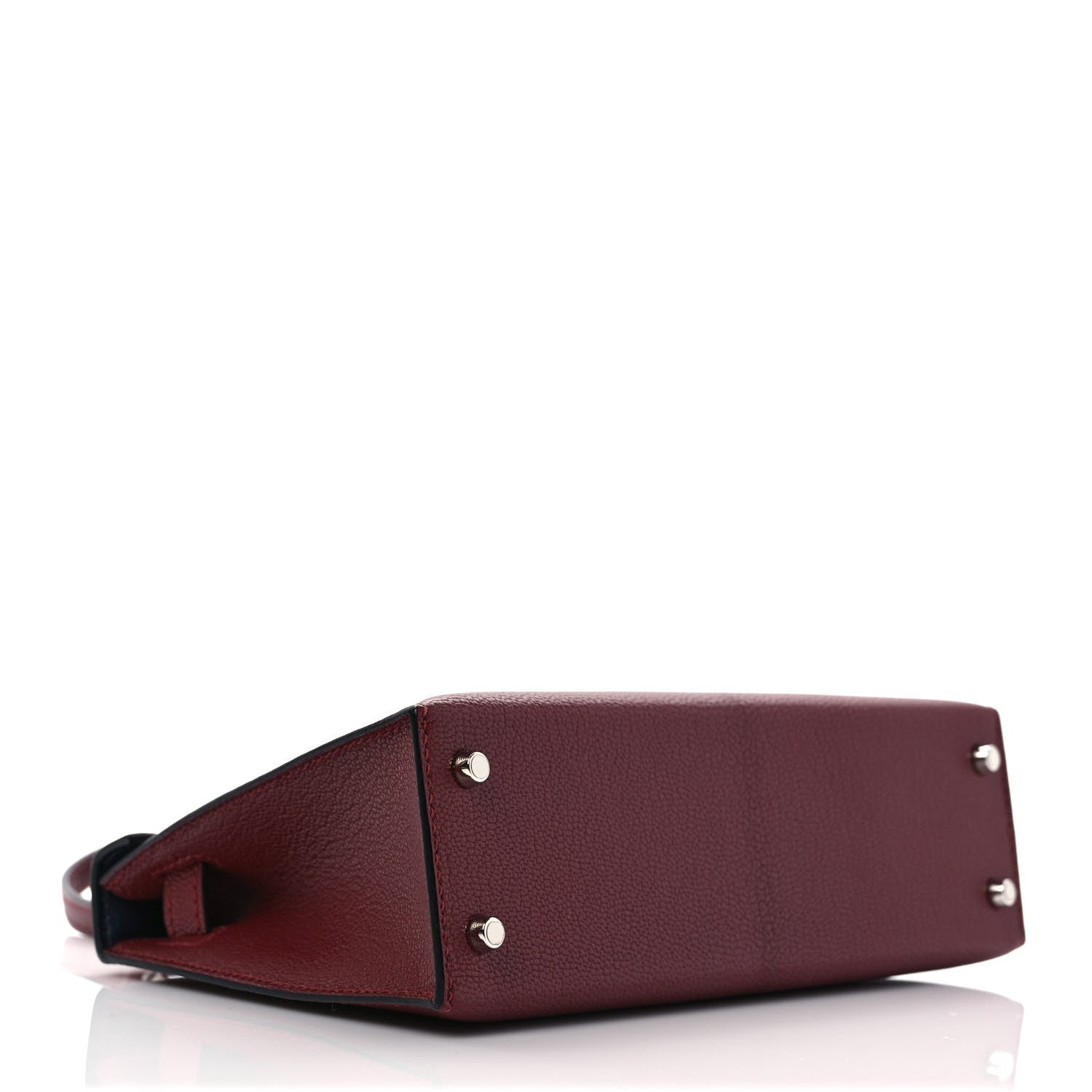 Hermes Chevre Chandra Horseshoe Mini Kelly Sellier 20 Rouge H Indigo 4 of 9