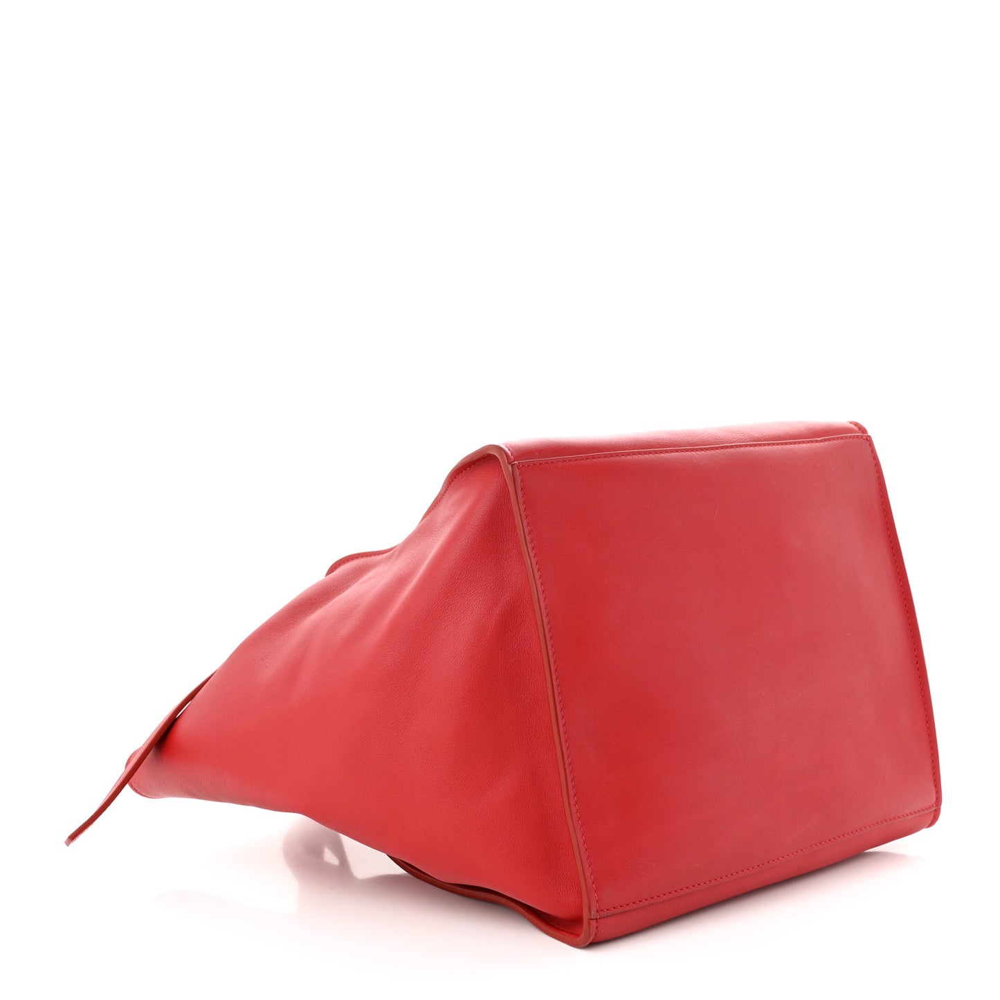 Supple Grained Calfskin Small Big Bag Red