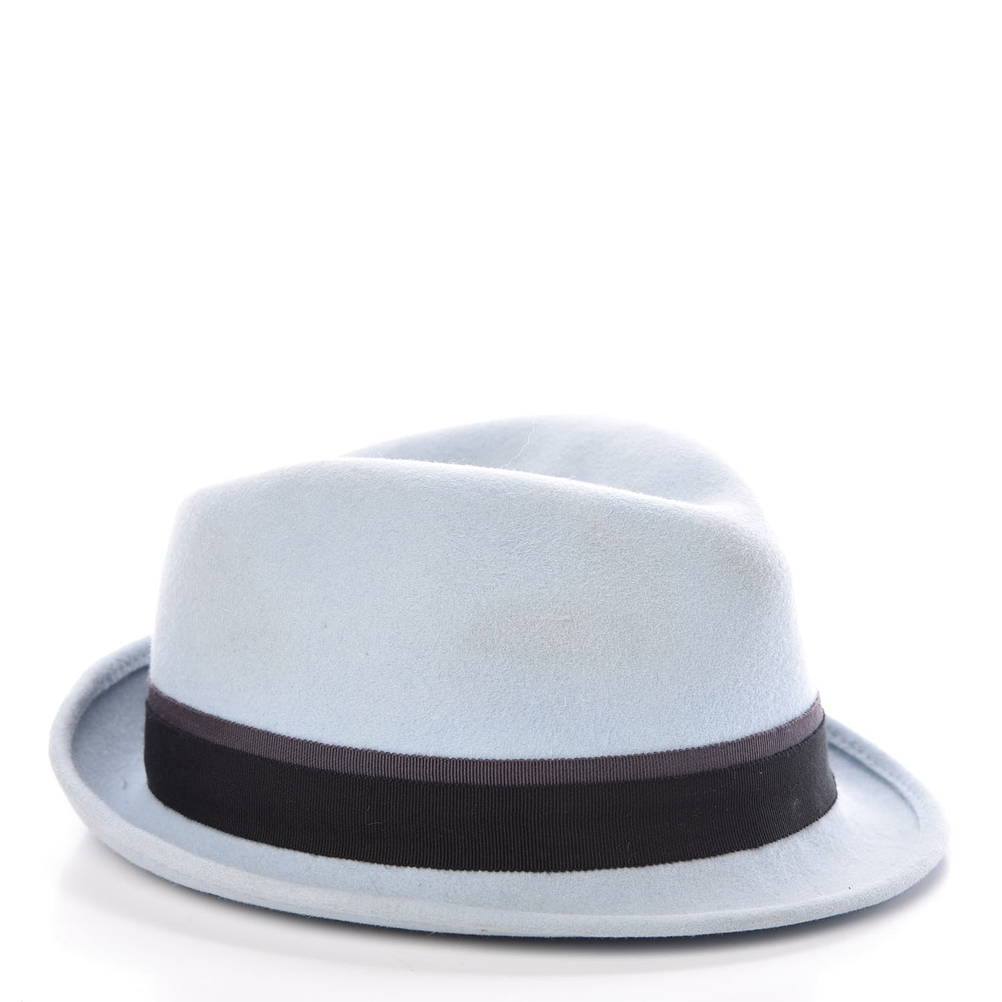 Rabbit Fur Felt CC Fedora Hat M Light Blue