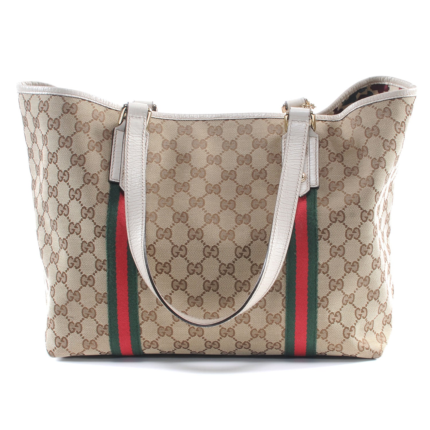 Gucci Monogram Medium Jolicoeur Tote White 3 of 7