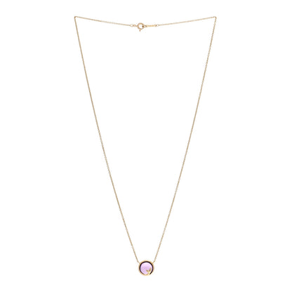 Tiffany 18K Yellow Gold Amethyst Paloma Picasso Olive Leaf Pendant Necklace 3 of 6