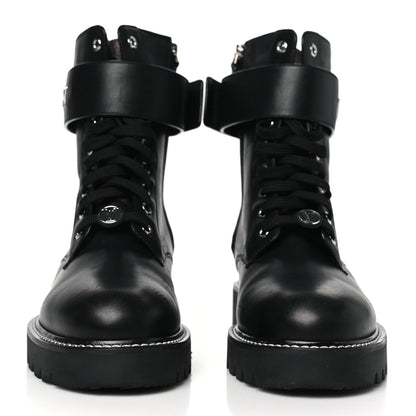 Louis Vuitton Calfskin Territory Flat Ranger Boots 39 Black 2 of 9