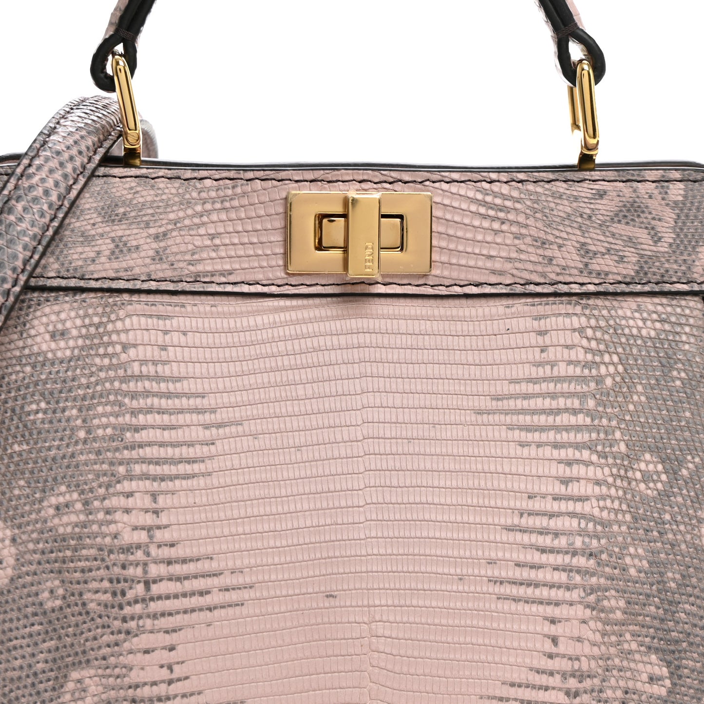 Lizard Togo Lucido Petite Peekaboo I SEE U Satchel Soft Berry