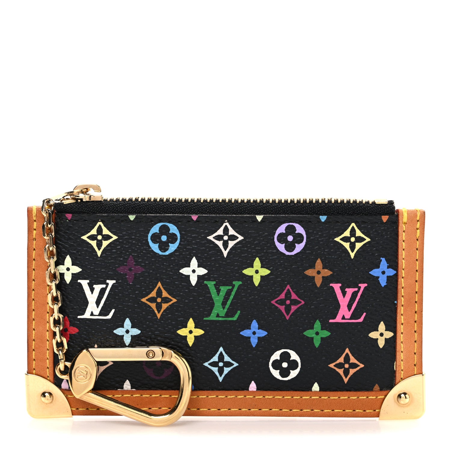 Louis Vuitton Monogram Multicolor Key Pouch Black 1 of 6