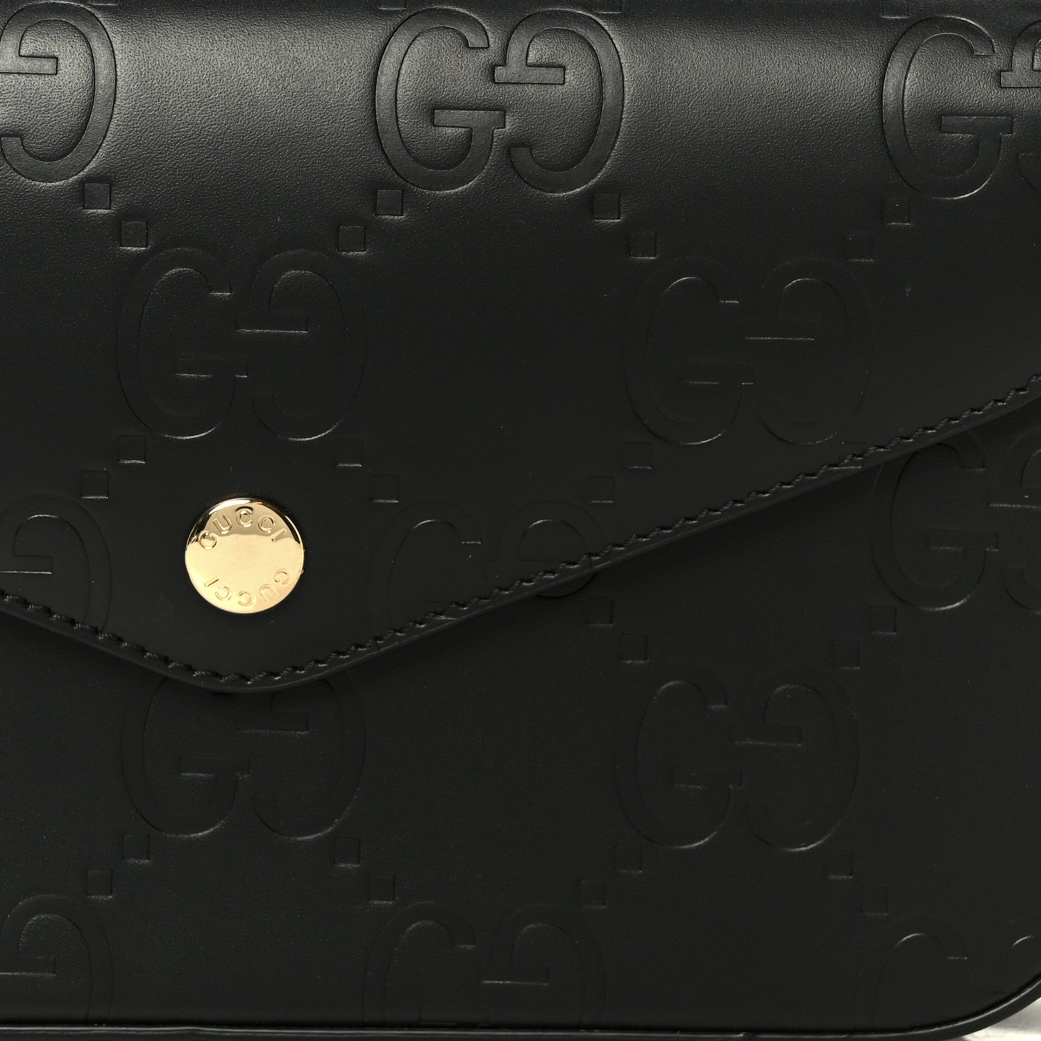 Gucci Gilbert Calfskin GG Super Mini Shoulder Bag Black 15 of 21