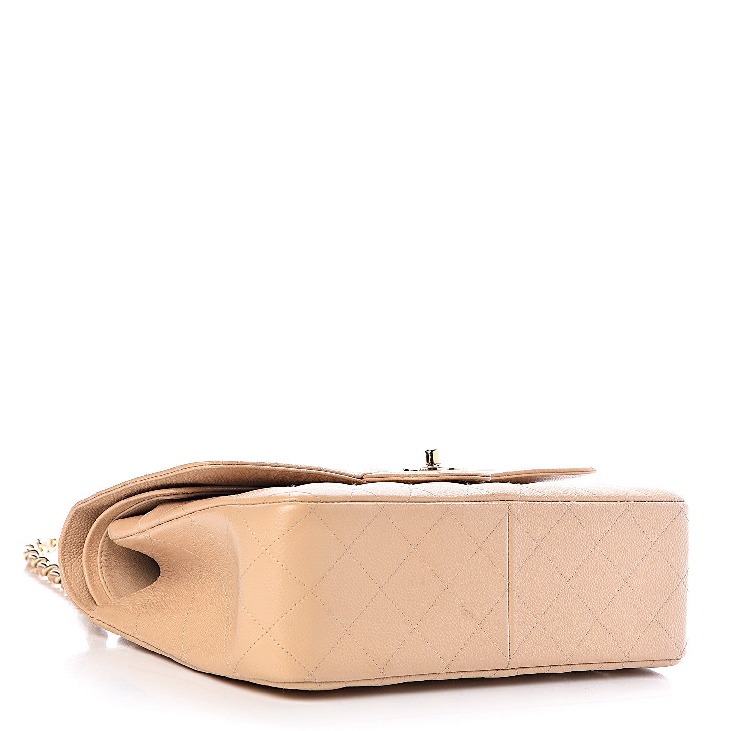 Chanel Caviar Quilted Jumbo Double Flap Beige Clair 4 of 13