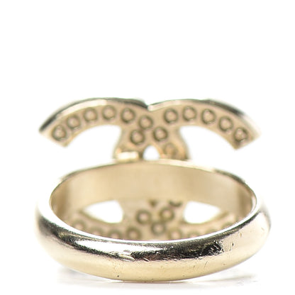 Chanel Crystal CC Ring 4.5 Gold 4 of 4