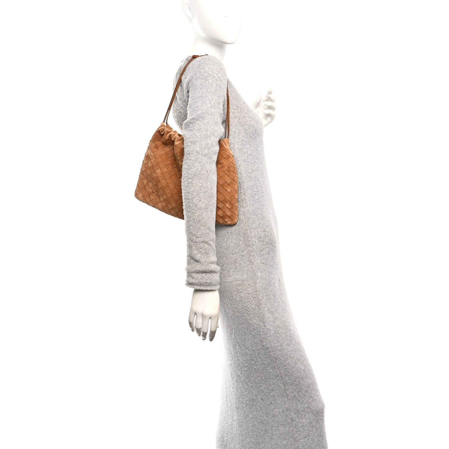 Suede Calfskin Intrecciato Dustbag Brown