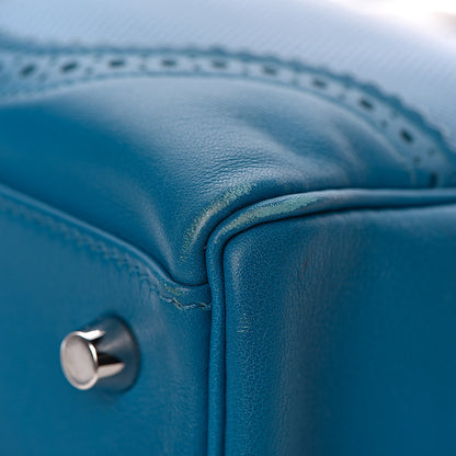 Hermes Swift Grain d'H Ghillies Kelly 35 Bleu Izmir 35 of 44