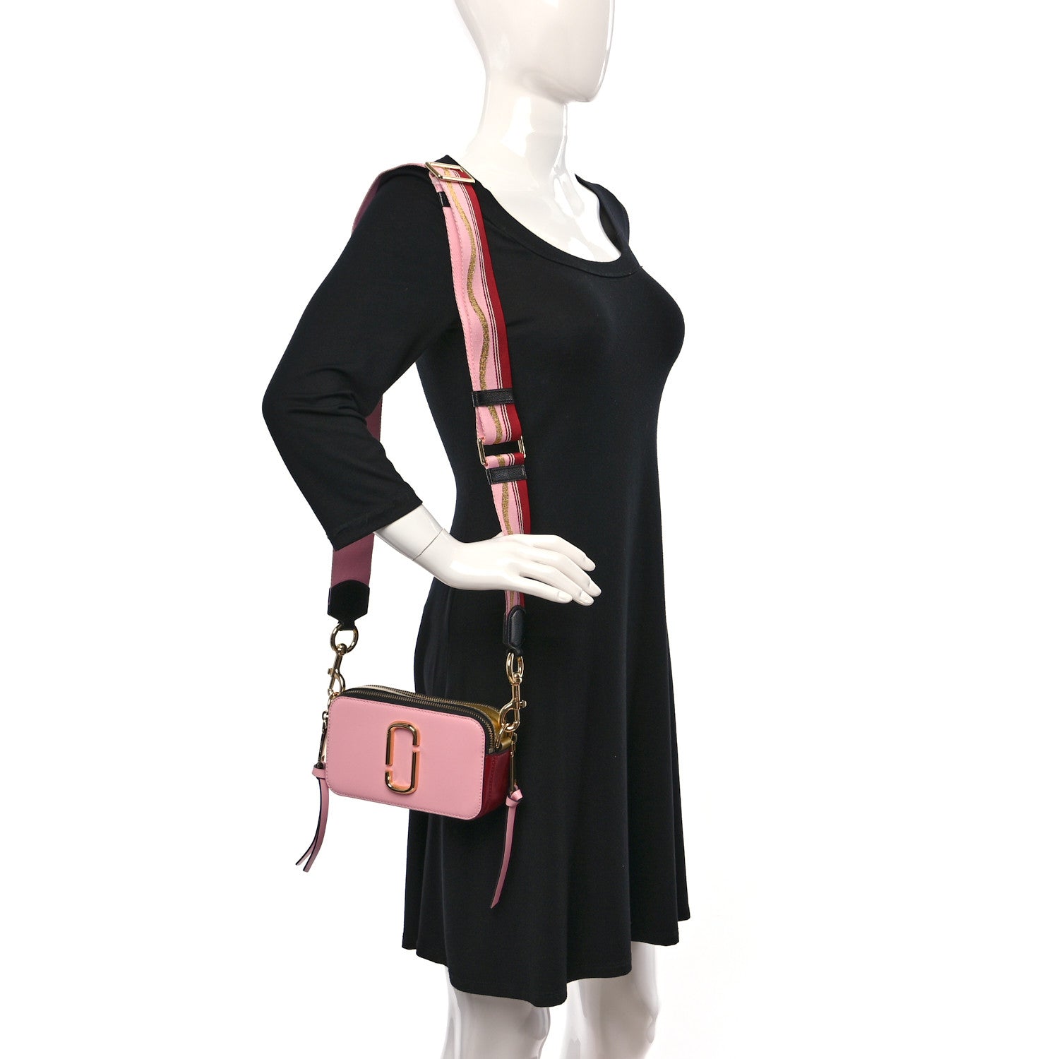 Marc Jacobs Saffiano Small Snapshot Camera Bag Pink Multicolor 2 of 10