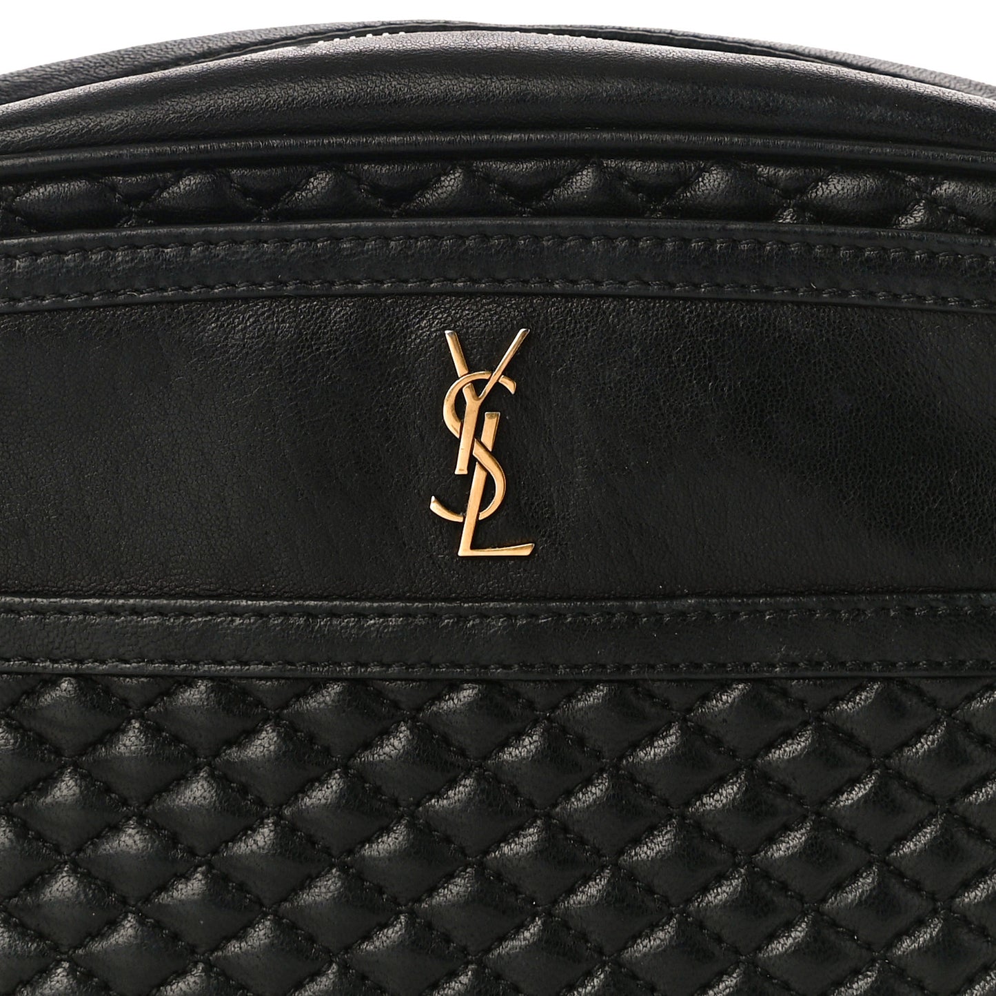 Lambskin Quilted Victoire Camera Bag Black