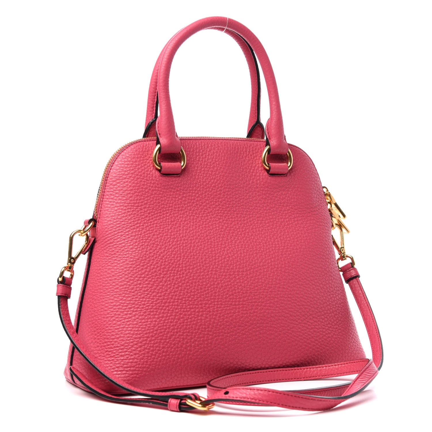 Prada Vitello Daino Dome Tote Peonia 3 of 10
