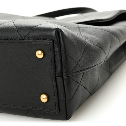 Chanel Calfskin Stitched Large Top Handle Flap Black 10 of 10