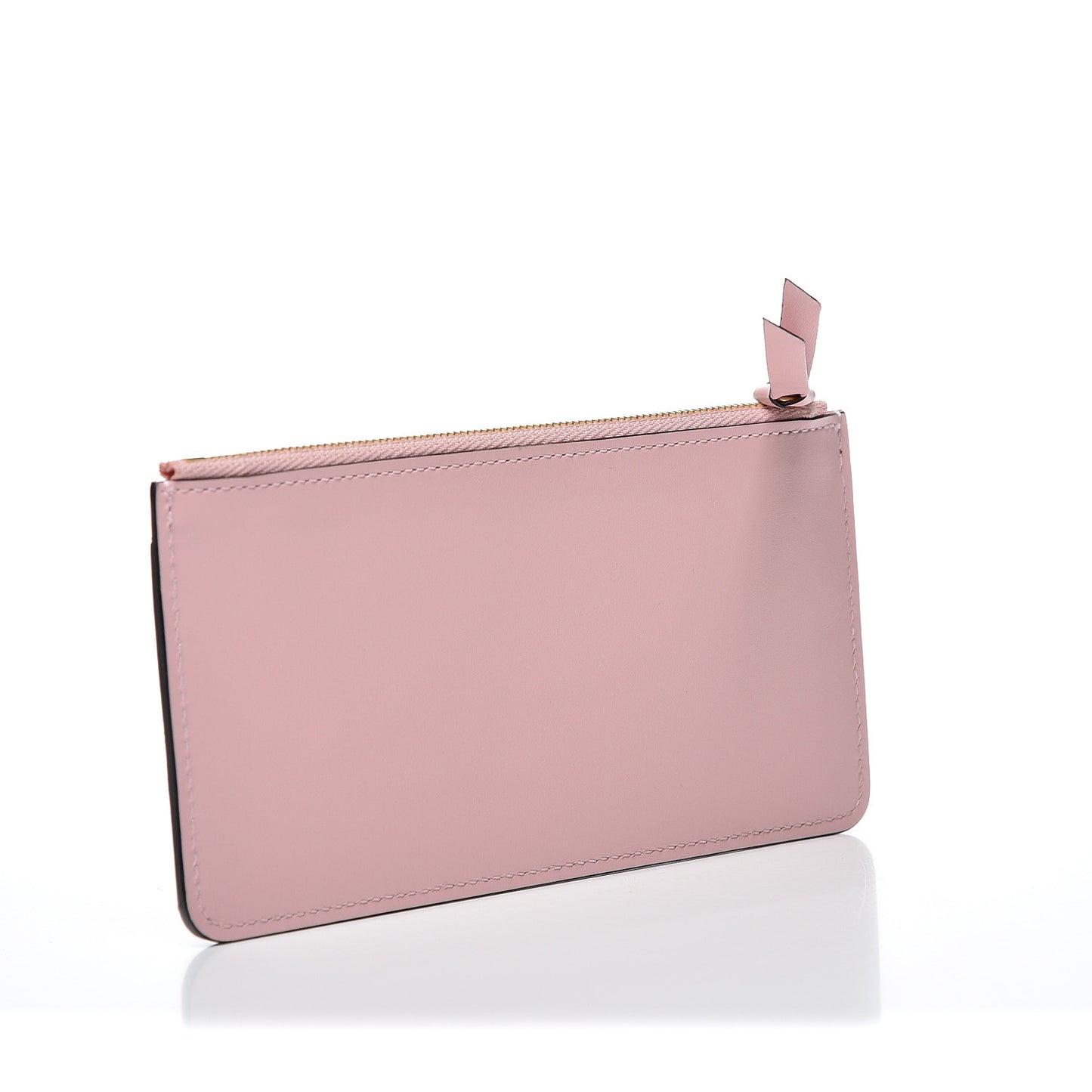 Calfskin Jeanne Wallet Zippered Insert Rose Ballerine