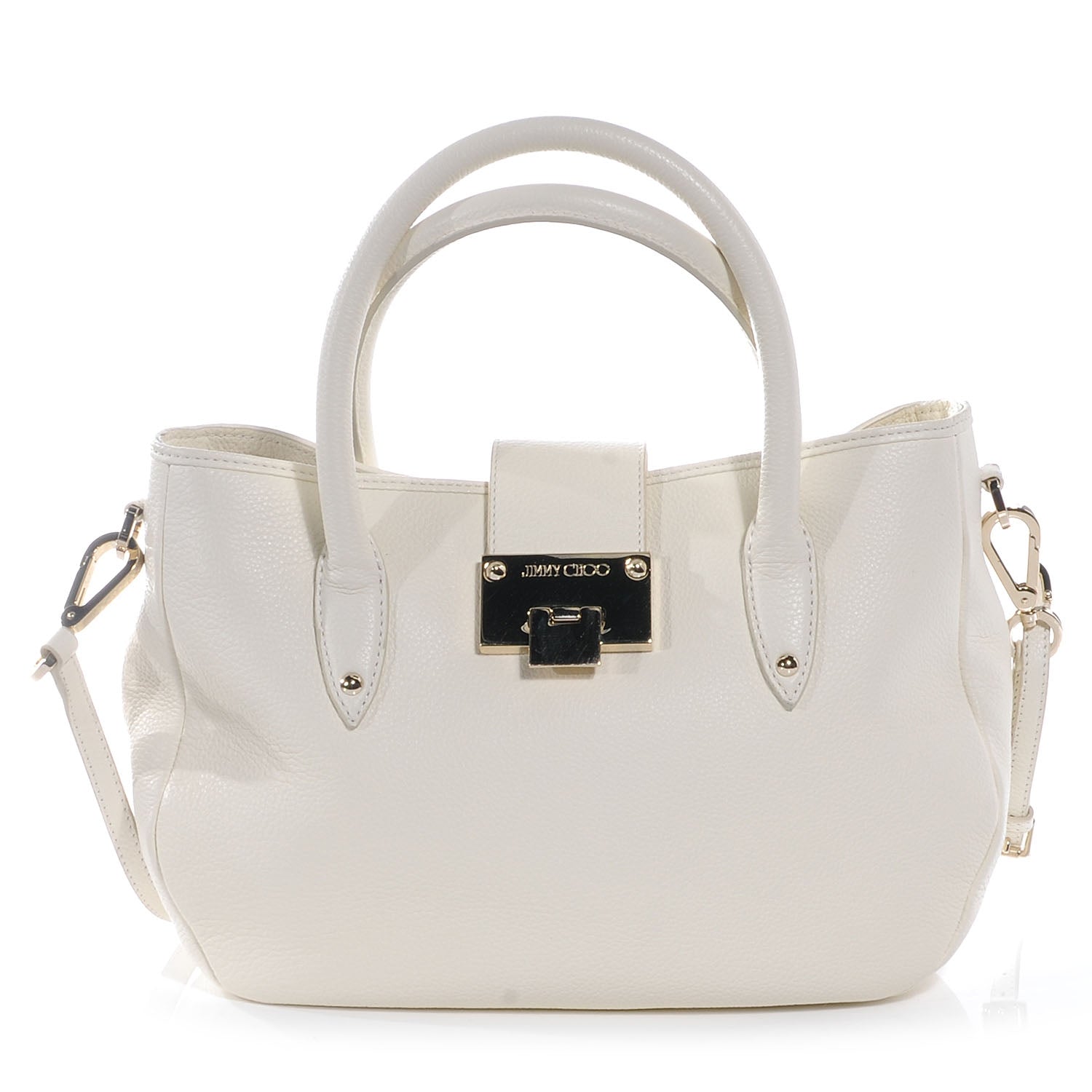 Jimmy Choo Calfskin Rania White 1 of 7
