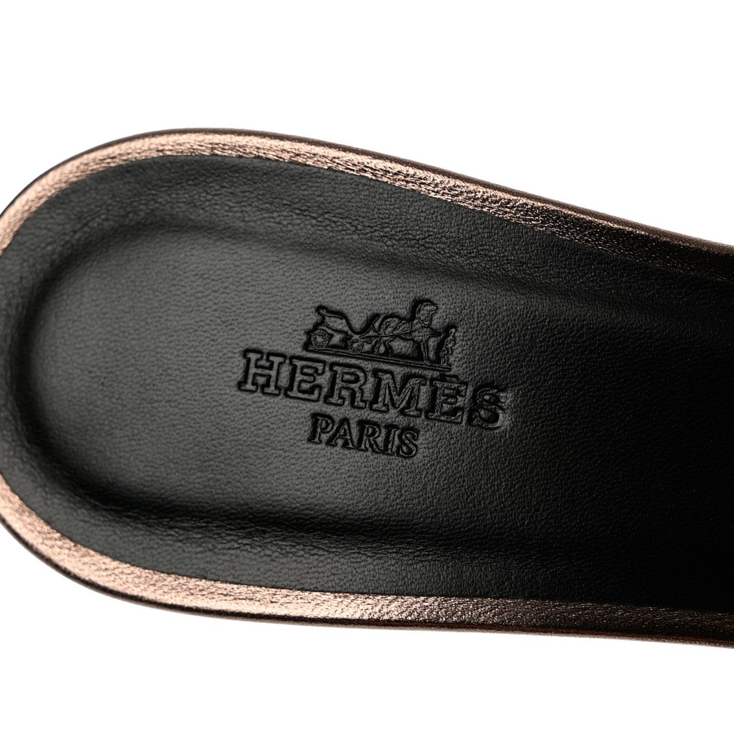 Metallic Calfskin Oasis Sandals 37 Or Vieilli