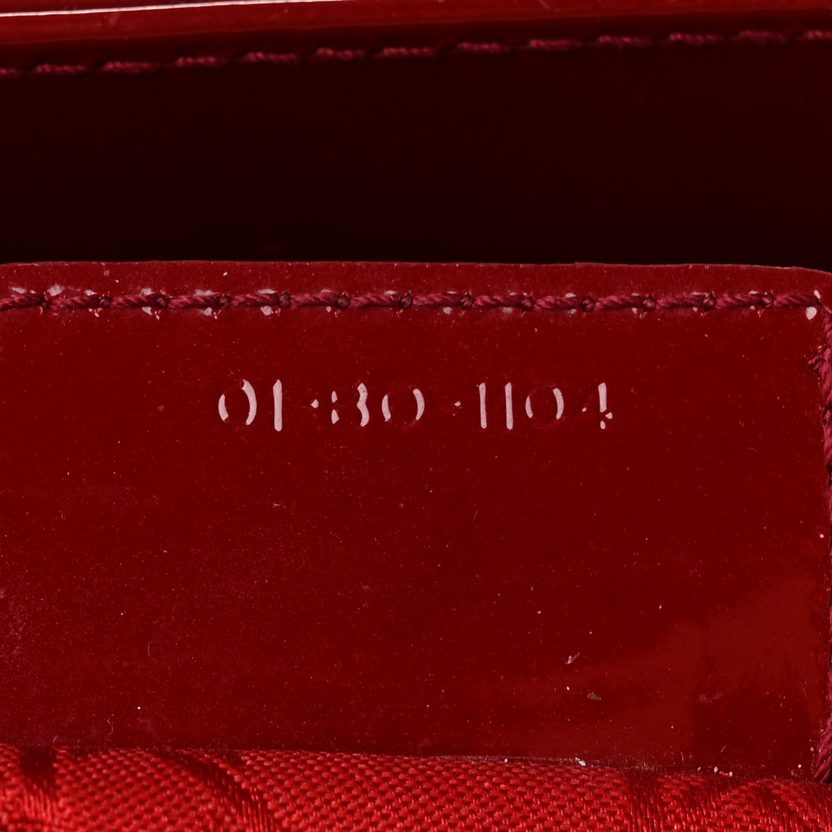 Patent Cannage Medium Lady Dior Red