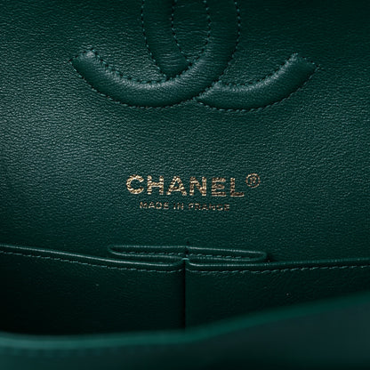 Chanel Patent Calfskin Quilted Medium Double Flap Green 5 of 9
