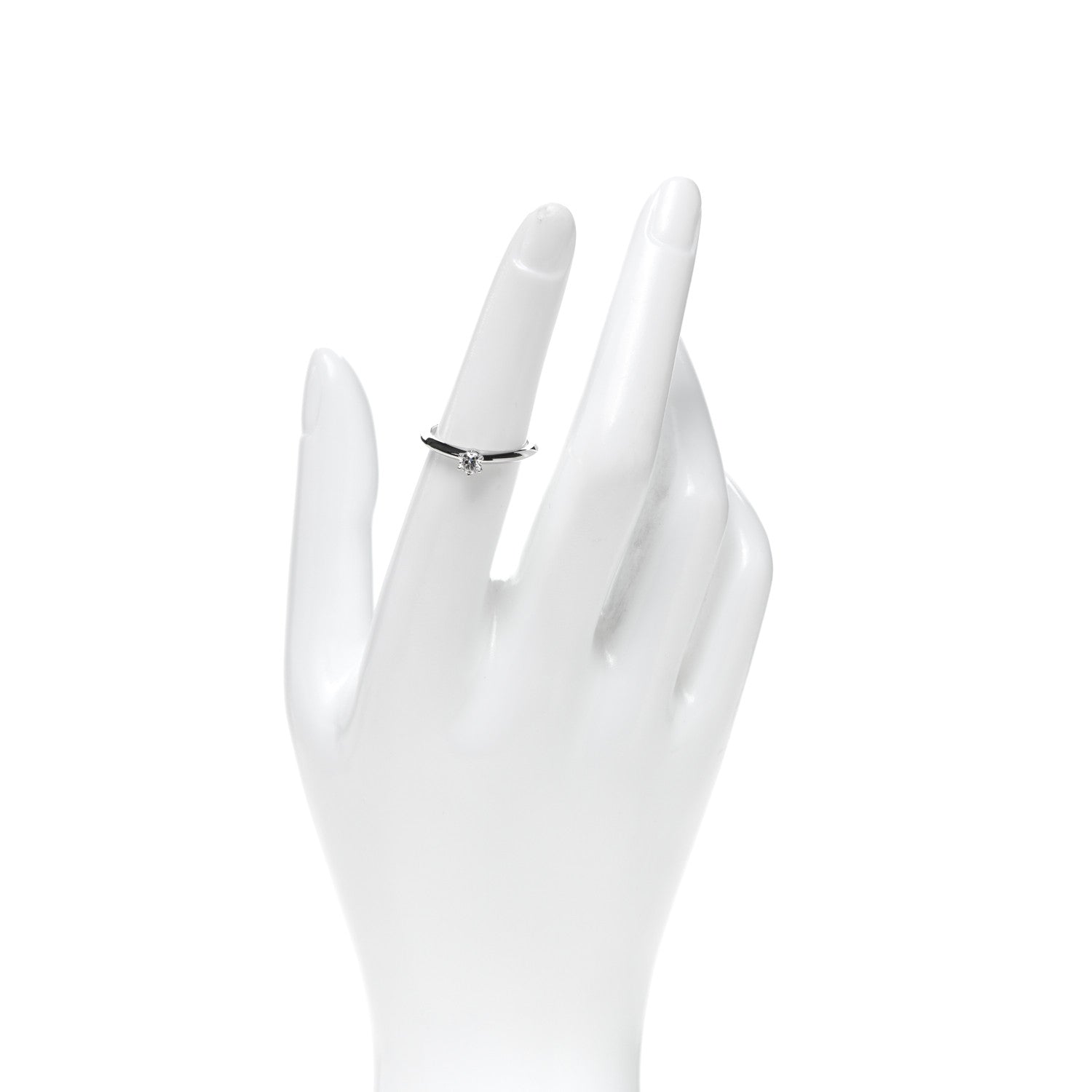 Tiffany Platinum Diamond .19ct Solitaire Engagement Ring 52 6 2 of 6