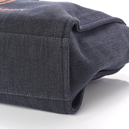 Chanel Canvas Large Deauville Tote Blue Orange 9 of 9