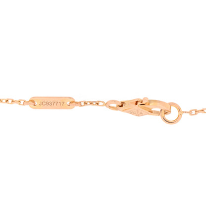Van Cleef & Arpels 18K Rose Gold Carnelian Sweet Alhambra Heart Bracelet 3 of 4